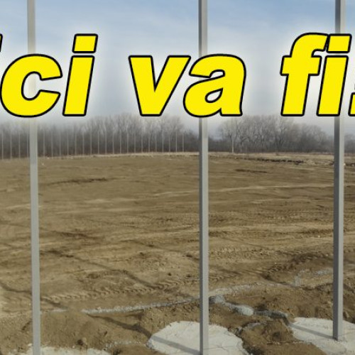 Imagini de pe șantierul noului stadion din Buzău