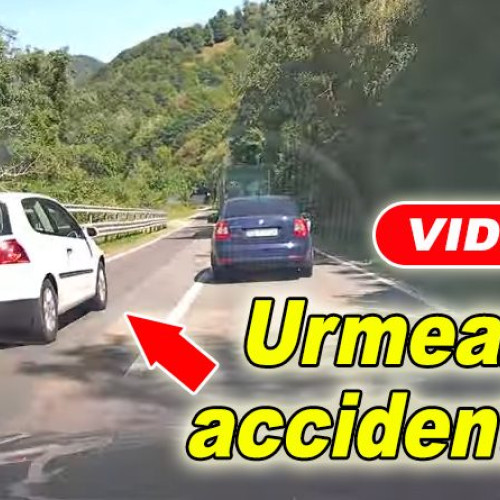 Accident pe DN10 la Gura Siriului, provocat de depășiri periculoase