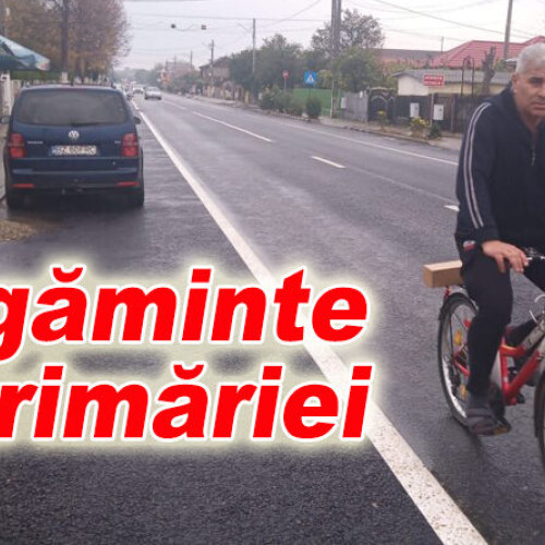 Uniunea Europeană finanțează pista de biciclete la Mărăcineni, dar mașinile o invadează