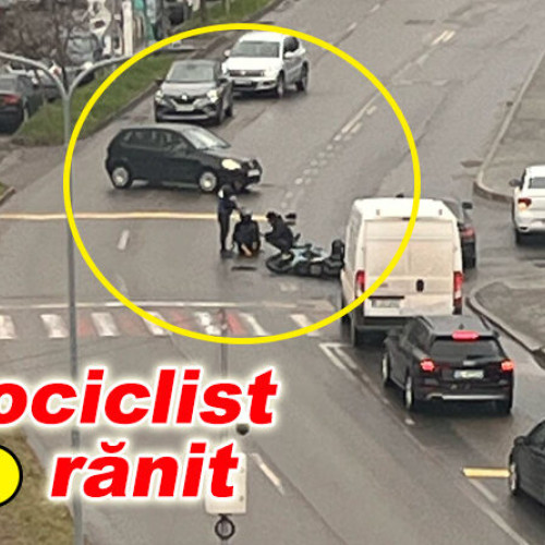 Accident rutier pe str. Frasinet: motociclist grav rănit
