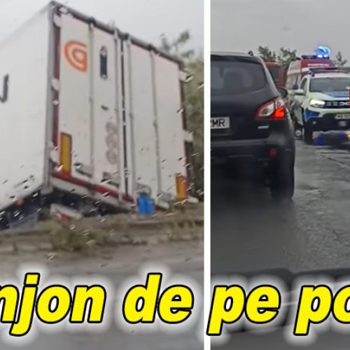 Tirul a rupt parapetul și a căzut în gol la intrarea în Buzău dinspre Ploiești