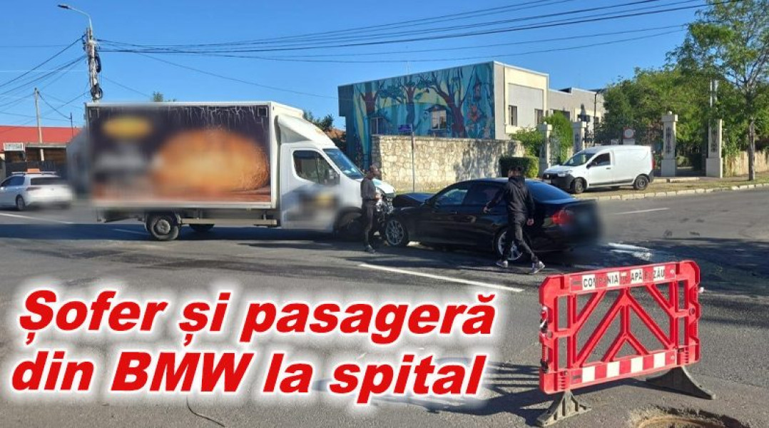 Accident rutier la Bariera Brăilei soldat cu două persoane rănite